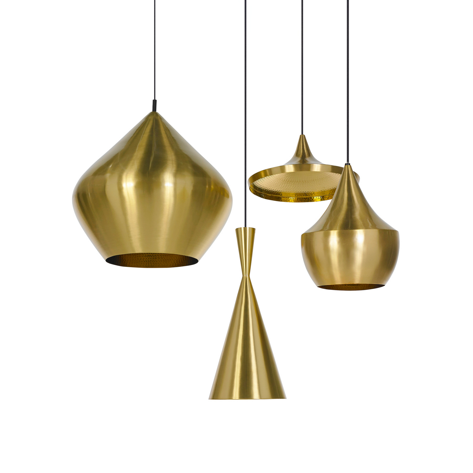 Tom Dixon Beat Range Round pendellampa 4 mässing